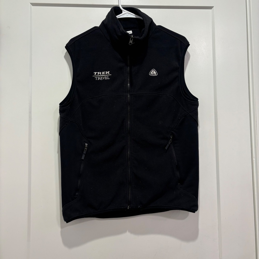 Nike ACG Therma-FIT Fleece Vest Mens Medium Black Trek Travel Full Zip Thermal 2